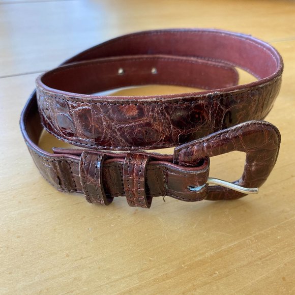 VINTAGE CUSTOM MADE CROCODILE  BELT main image 5